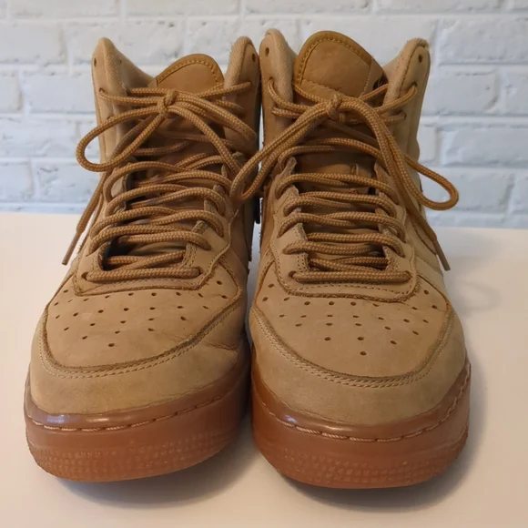Nike Air Force 1 High Flax Wheat Brown 922066-203 Youth Shoes size 7Y - Picture 4 of 12